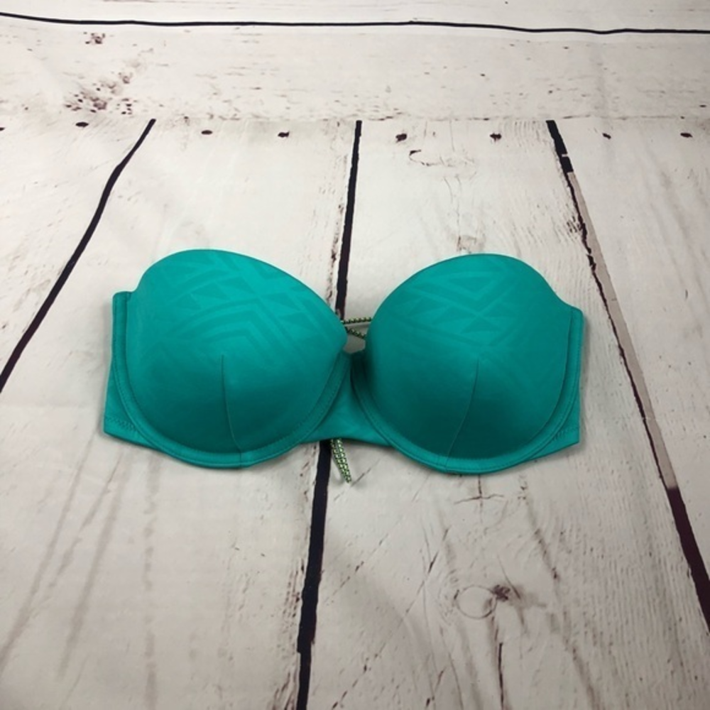 34D VS Teal Aztec Swim Top‎